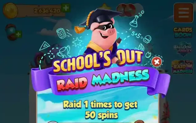 Coin Master Schools Out Raid Madness Event