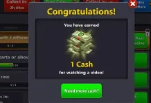 Get 1 cash rewards by watching video ads