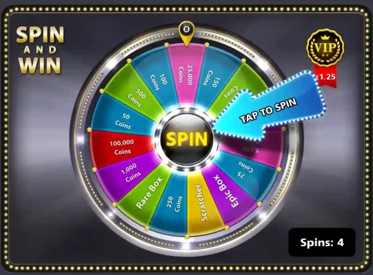 You can get free coins, rarebox, epicbox from 8ball pool spin and win