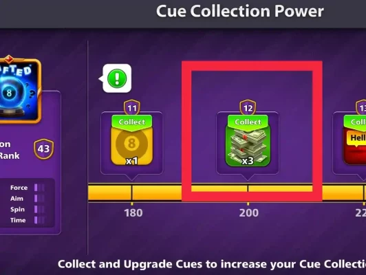 8bp cue collection power